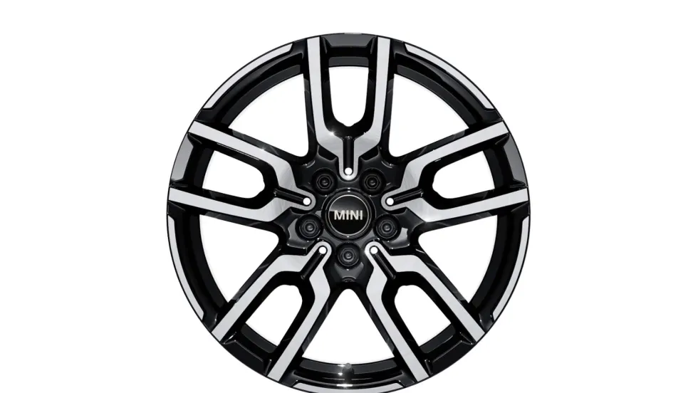 MINI Alufelge JCW Lap Spoke 986 bicolor (schwarz II/hochglanzpoliert) 7,5Jx18 ET50 Aceman J05 Cooper J01