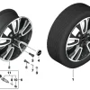 MINI Alufelge Mini Spoke 902 (jet black uni/hochglanzpoliert) 7Jx18 ET54 F56