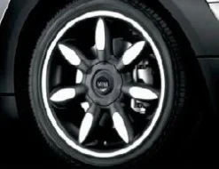 MINI Alufelge Night Spoke 106 silber/glanzgedreht 7Jx17 ET48 R50/R52/R53/R55/R56/R57/R58/R59