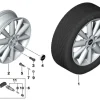 MINI Alufelge Radial Spoke 508 5,5J x 16 ET 46 Silber Vorderachse / Hinterachse MINI F55, F56