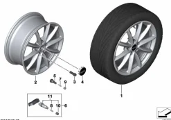 MINI Alufelge Rad Light Spoke 683 ferricgrey 7,5Jx17 ET52 Countryman F60
