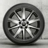 MINI Alufelge Scissor Spoke 830 jet black uni 7Jx17 ET54 F55/F56/F57