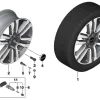 MINI Alufelge Seven Spoke 497 spectre grey 7J x 17 ET 54 Vorderachse / Hinterachse