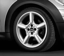 MINI Alufelge 5 Star Pace Spoke 110 7J x 17 ET 48 Silber Vorderachse / Hinterachse