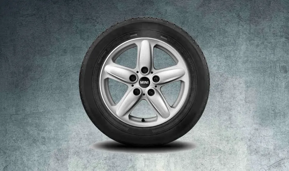 MINI Alufelge 5 Star Single Spoke R122 6,5J x 16 ET 46 Silber Vorderachse / Hinterachse