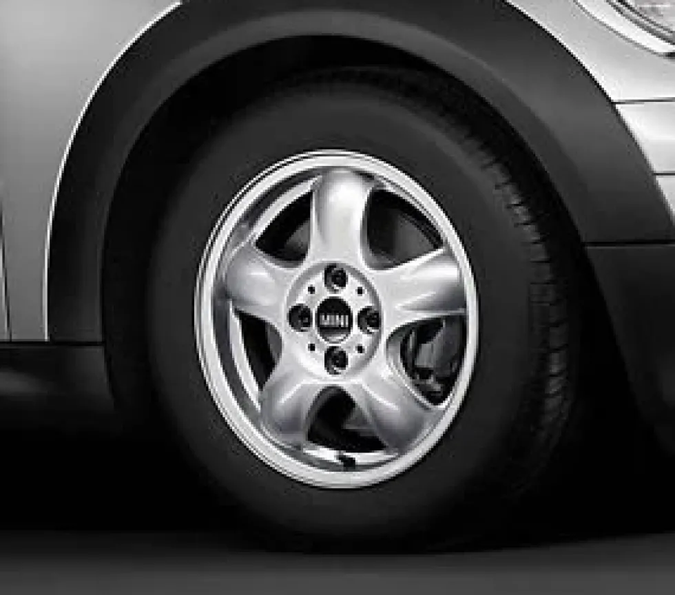 MINI Alufelge 5 Star Spooler 100 5,5J x 15 ET 45 Silber Vorderachse / Hinterachse