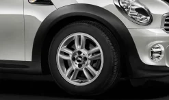 MINI Alufelge 5 Star Twin Spoke 118 5,5J x 15 ET 45 Silber Vorderachse / Hinterachse