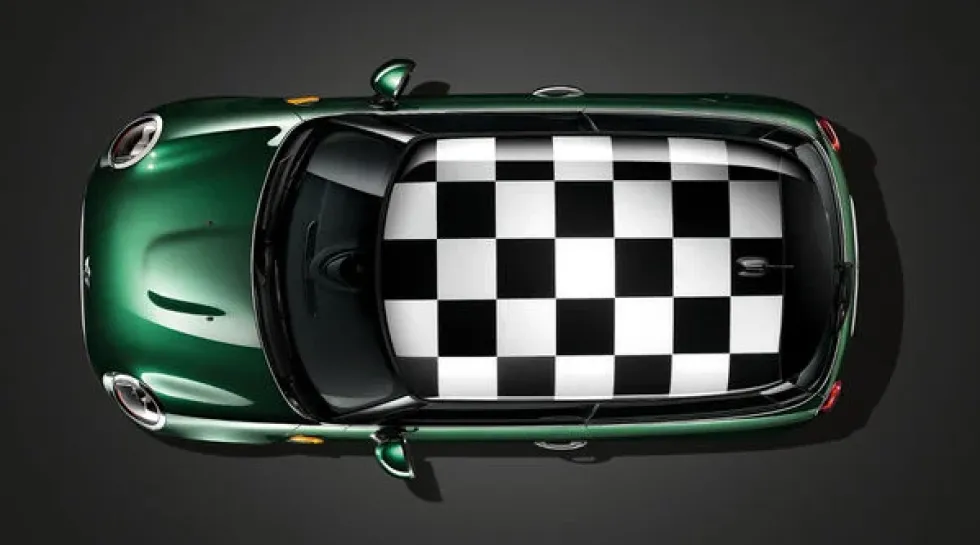 MINI Dachdekor Chequered Flag schwarz