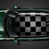 MINI Dachdekor Chequered Flag grau für schwarzes Dach