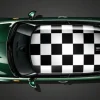 MINI Dachdekor Chequered Flag weiß