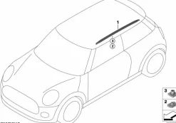 MINI Dachreling links F56
