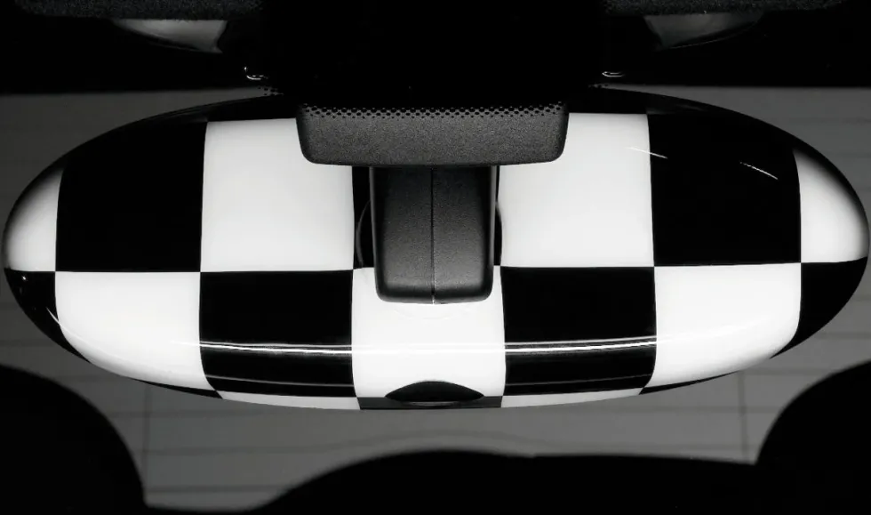 MINI Innenspiegelkappe Checkered Flag