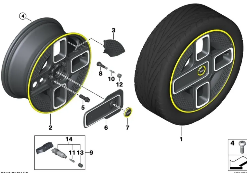 MINI Mittelabdeckung F56 BEV
