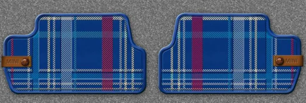 MINI Satz Gummimatten in Blue hinten