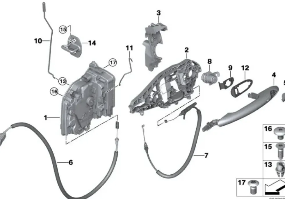 MINI Türaußengriff vorn F54 F54N F55 F55N F56 F56E F56F F56N F57 F57N F60 F60N