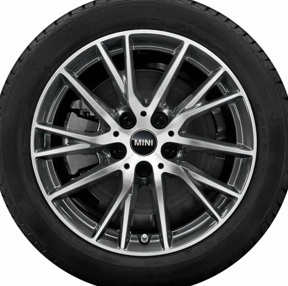 MINI Winterkompletträder Y-Spoke 489 bicolor (orbit grey/glanzgedreht) 17 Zoll RDCi Aceman J05 Bridgestone