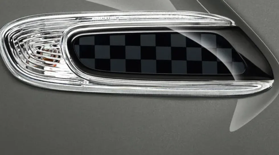 MINI Zierblendenset mit Pad Checkered Flag schwarz / grau