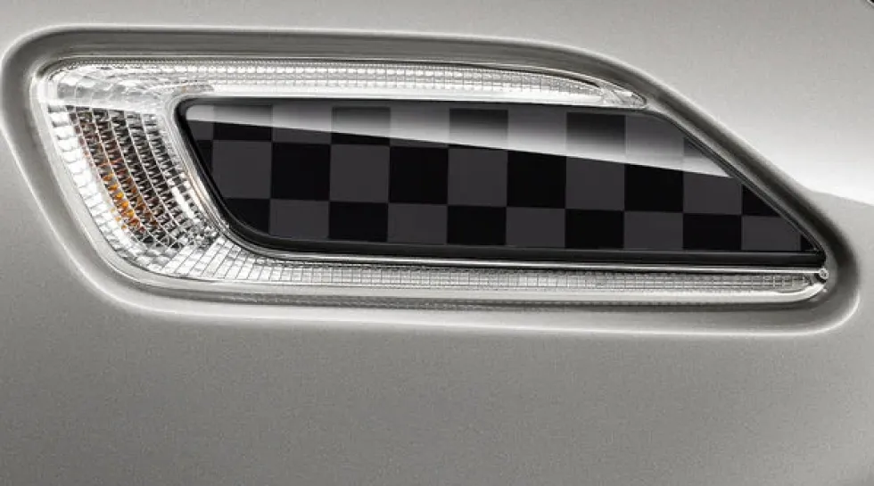 MINI Zierblendenset mit Pad Checkered Flag schwarz / grau