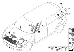 MINI Ziergitter Frontklappe JCW Blackline F54