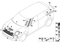 MINI Ziergitter Frontklappe Clubman F54N
