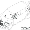 MINI Ziergitter Frontklappe Clubman F54