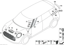 MINI Ziergitter Frontklappe JCW Blackline F54